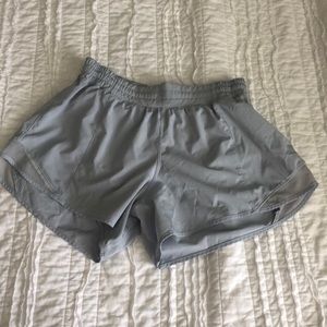 Light Blue Lululemon hotty hot shorts